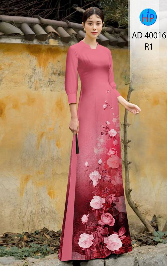 Vải Áo Dài Hoa Hồng Độc Đáo AD 40016 42 Vải Áo Dài Hoa Hồng Độc Đáo AD 40016