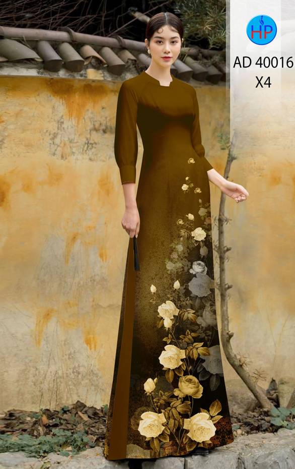 Vải Áo Dài Hoa Hồng Độc Đáo AD 40016 40 Vải Áo Dài Hoa Hồng Độc Đáo AD 40016