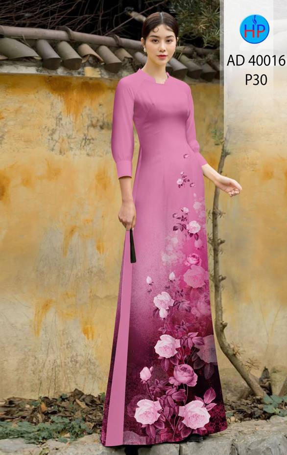 Vải Áo Dài Hoa Hồng Độc Đáo AD 40016 51 Vải Áo Dài Hoa Hồng Độc Đáo AD 40016