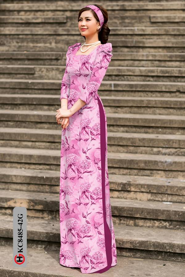 Vải Áo Dài Hoa Đều Kiểu Mới AD KC8485 44 Vải Áo Dài Hoa Đều Kiểu Mới AD KC8485