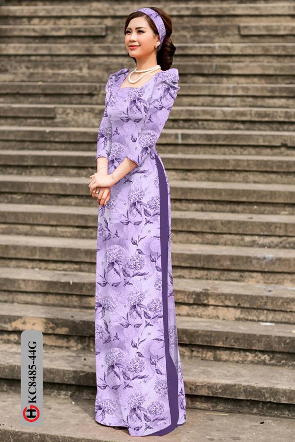 Vải Áo Dài Hoa Đều Kiểu Mới AD KC8485 43 Vải Áo Dài Hoa Đều Kiểu Mới AD KC8485