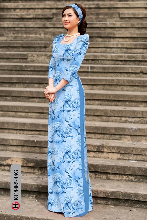 Vải Áo Dài Hoa Đều Kiểu Mới AD KC8485 46 Vải Áo Dài Hoa Đều Kiểu Mới AD KC8485