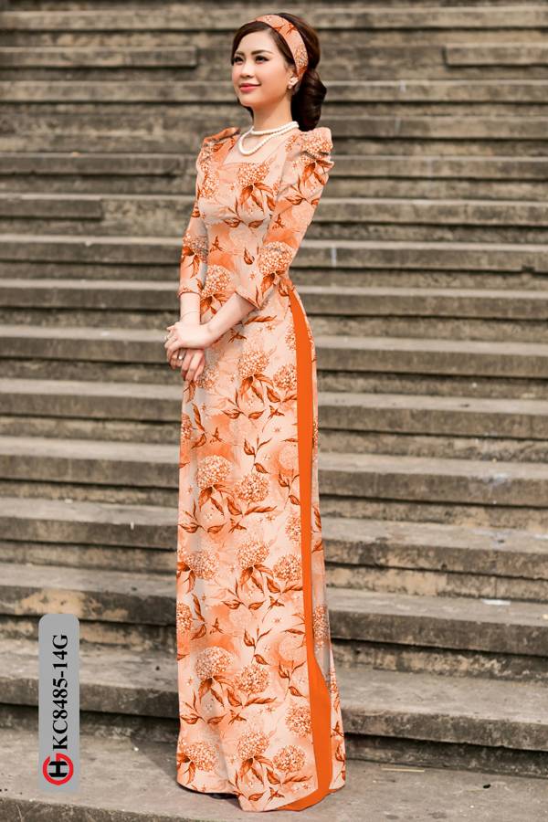 Vải Áo Dài Hoa Đều Kiểu Mới AD KC8485 54 Vải Áo Dài Hoa Đều Kiểu Mới AD KC8485
