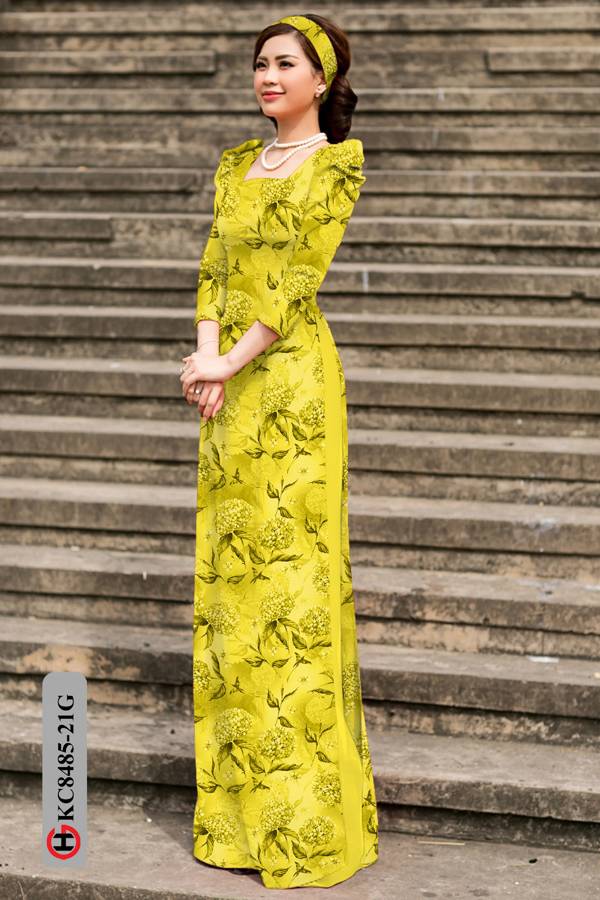 Vải Áo Dài Hoa Đều Kiểu Mới AD KC8485 56 Vải Áo Dài Hoa Đều Kiểu Mới AD KC8485