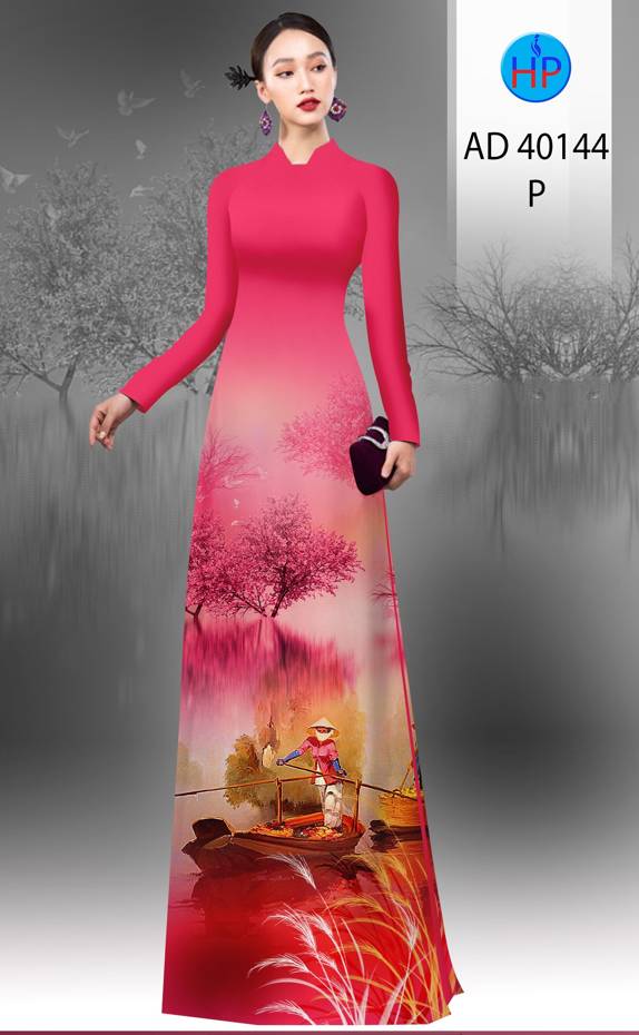Vải Áo Dài Phong Cảnh Kiểu Mới AD 40144 38 Vải Áo Dài Phong Cảnh Kiểu Mới AD 40144