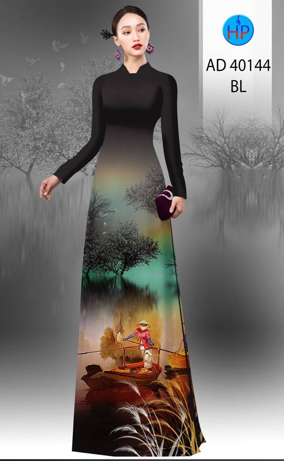 Vải Áo Dài Phong Cảnh Kiểu Mới AD 40144 42 Vải Áo Dài Phong Cảnh Kiểu Mới AD 40144