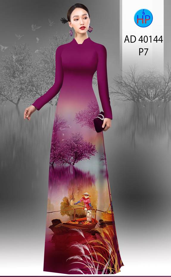 Vải Áo Dài Phong Cảnh Kiểu Mới AD 40144 39 Vải Áo Dài Phong Cảnh Kiểu Mới AD 40144
