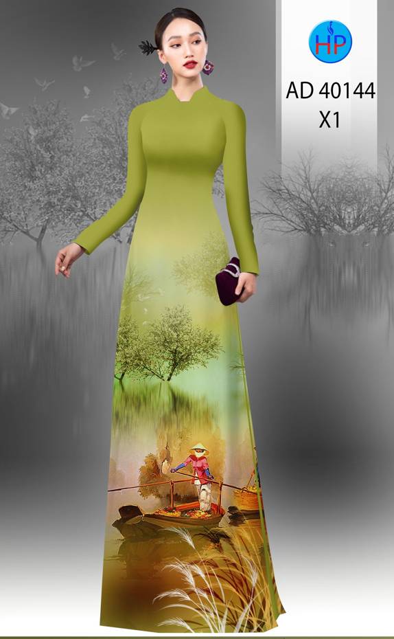 Vải Áo Dài Phong Cảnh Kiểu Mới AD 40144 51 Vải Áo Dài Phong Cảnh Kiểu Mới AD 40144