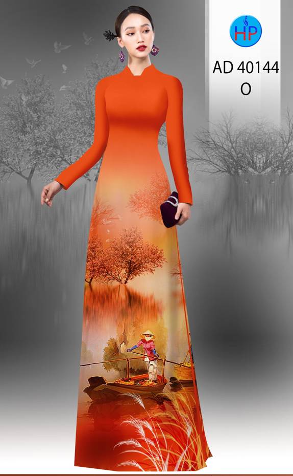 Vải Áo Dài Phong Cảnh Kiểu Mới AD 40144 48 Vải Áo Dài Phong Cảnh Kiểu Mới AD 40144