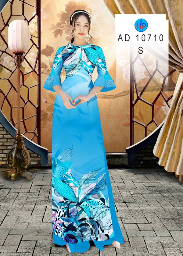 Vải Áo Dài Hoa In 3D Mới Ra AD 10710 39 Vải Áo Dài Hoa In 3D Mới Ra AD 10710