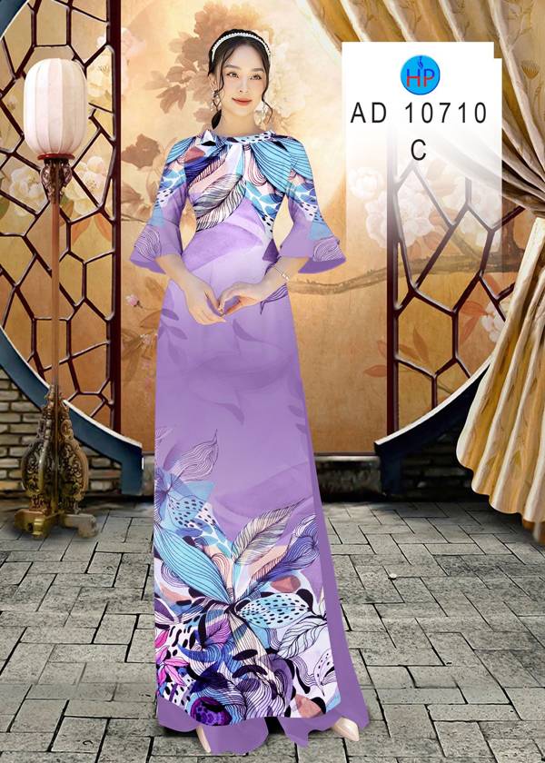Vải Áo Dài Hoa In 3D Mới Ra AD 10710 46 Vải Áo Dài Hoa In 3D Mới Ra AD 10710