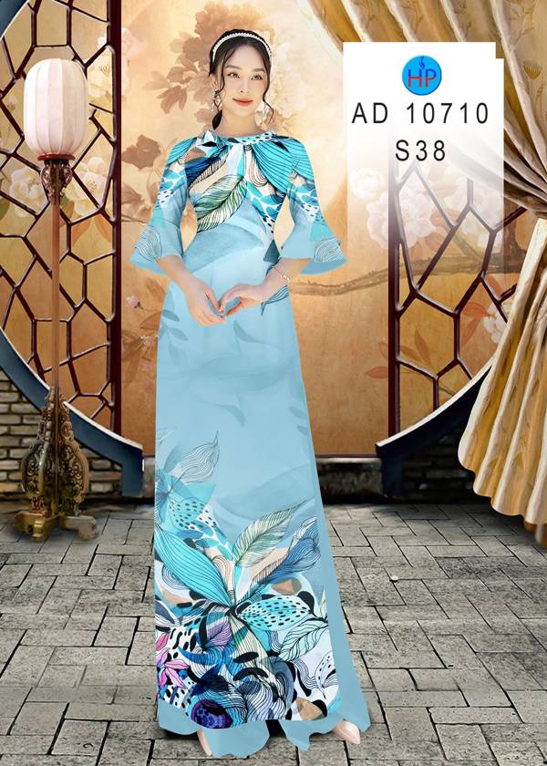 Vải Áo Dài Hoa In 3D Mới Ra AD 10710 45 Vải Áo Dài Hoa In 3D Mới Ra AD 10710
