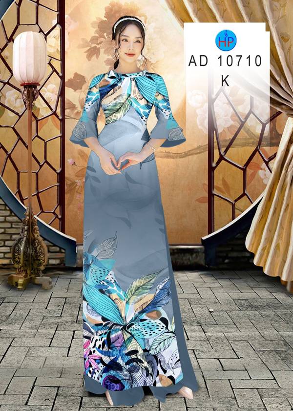 Vải Áo Dài Hoa In 3D Mới Ra AD 10710 50 Vải Áo Dài Hoa In 3D Mới Ra AD 10710