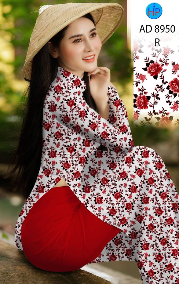 Vải Áo Dài Hoa Đều Mới Ra AD 8950
