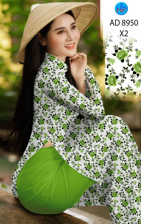 Vải Áo Dài Hoa Đều Mới Ra AD 8950