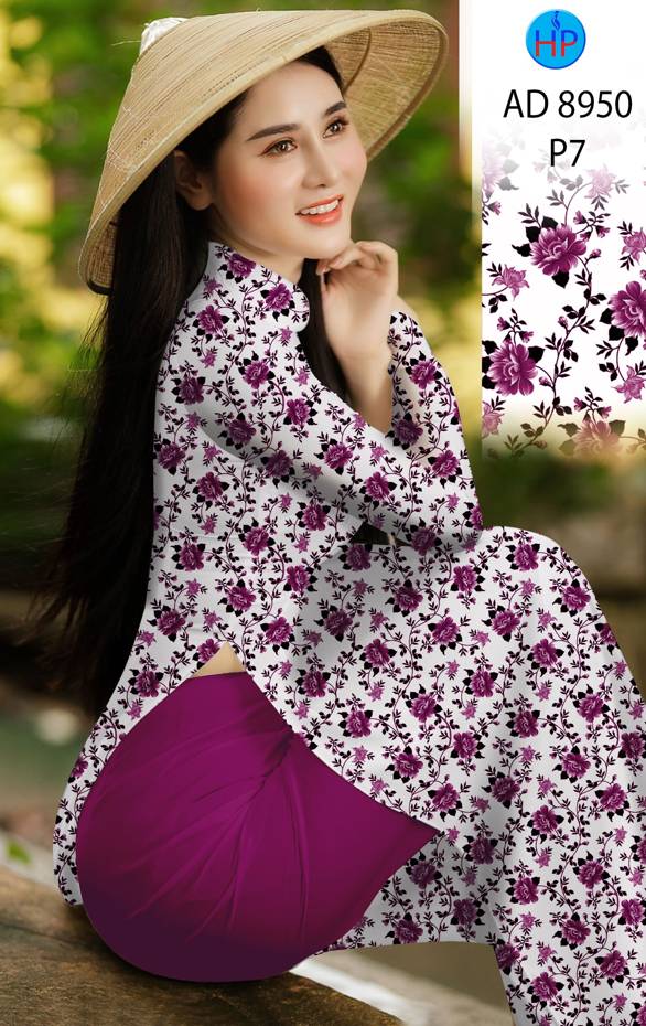 Vải Áo Dài Hoa Đều Mới Ra AD 8950