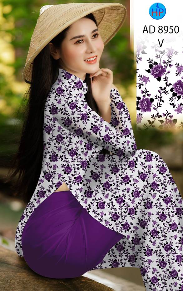 Vải Áo Dài Hoa Đều Mới Ra AD 8950