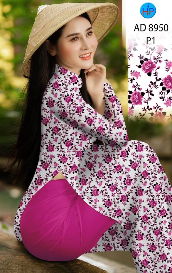 Vải Áo Dài Hoa Đều Mới Ra AD 8950