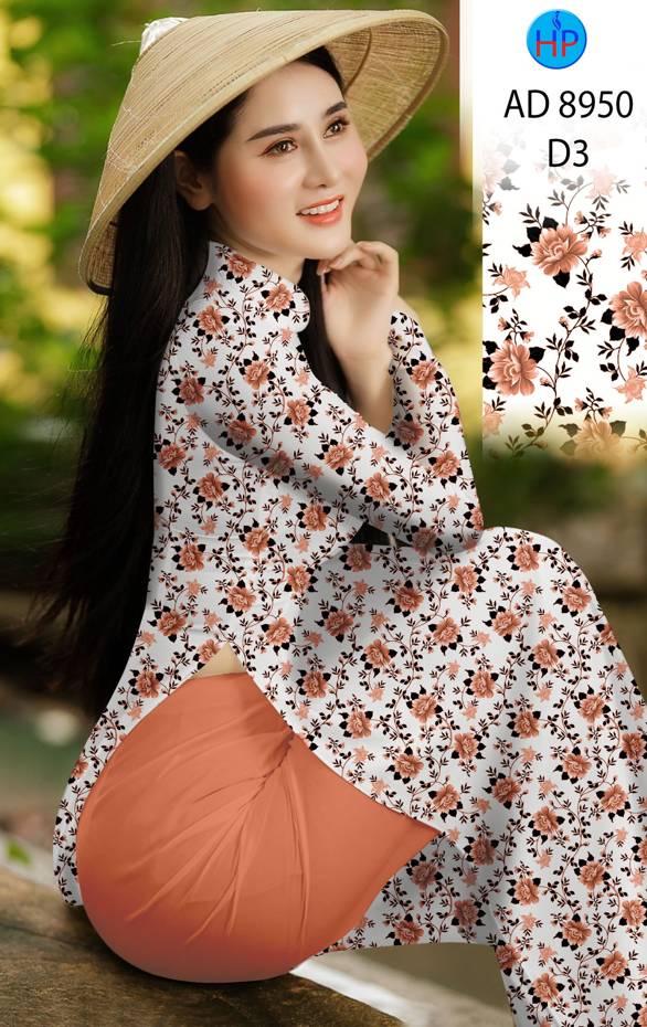 Vải Áo Dài Hoa Đều Mới Ra AD 8950