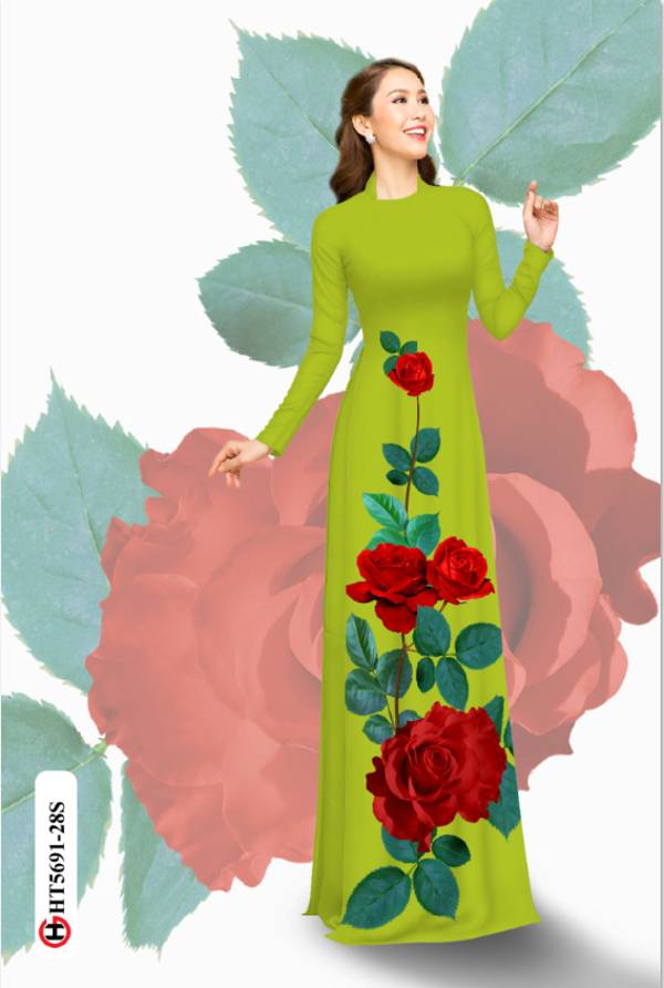 Vải Áo Dài Hoa Hồng Mới Ra AD HT5691 39 Vải Áo Dài Hoa Hồng Mới Ra AD HT5691
