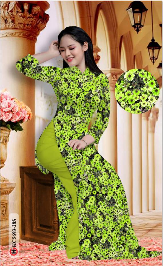 Vải Áo Dài Hoa Nhí Mới Ra AD KC5693