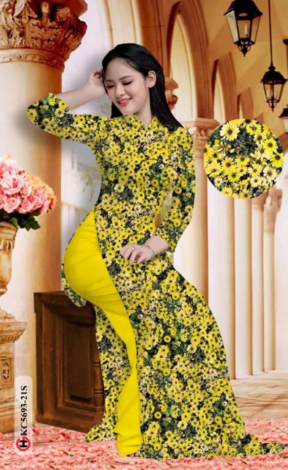 Vải Áo Dài Hoa Nhí Mới Ra AD KC5693