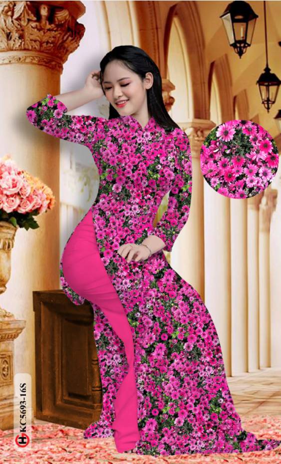 Vải Áo Dài Hoa Nhí Mới Ra AD KC5693