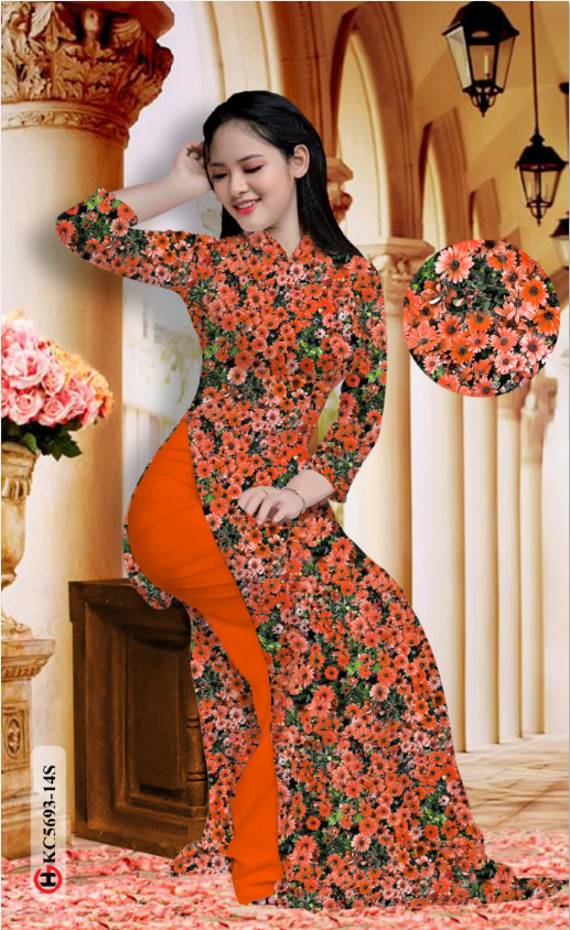 Vải Áo Dài Hoa Nhí Mới Ra AD KC5693
