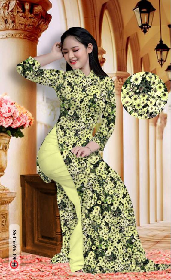 Vải Áo Dài Hoa Nhí Mới Ra AD KC5693