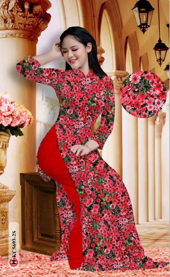 Vải Áo Dài Hoa Nhí Mới Ra AD KC5693