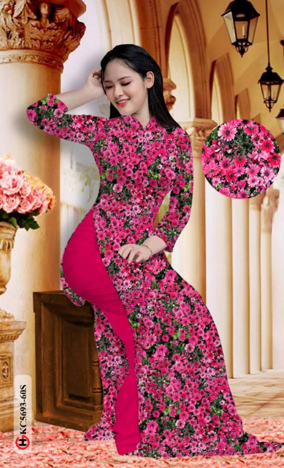 Vải Áo Dài Hoa Nhí Mới Ra AD KC5693