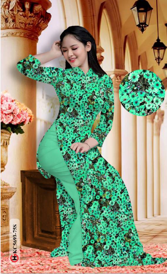 Vải Áo Dài Hoa Nhí Mới Ra AD KC5693