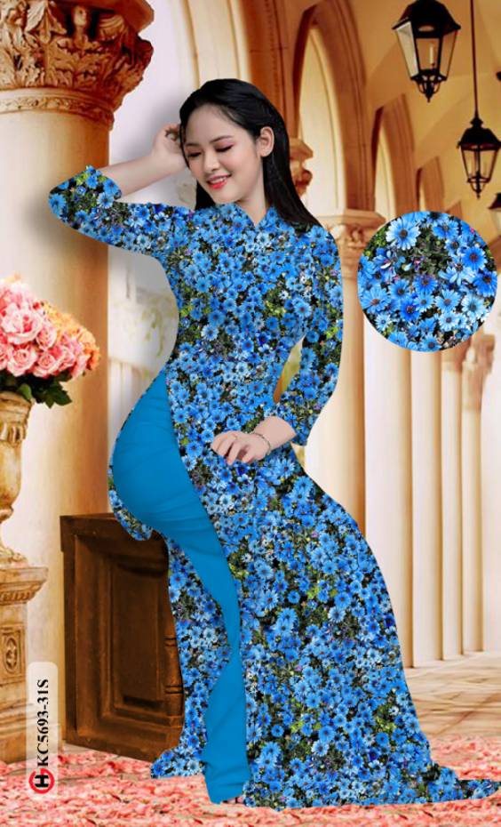 Vải Áo Dài Hoa Nhí Mới Ra AD KC5693