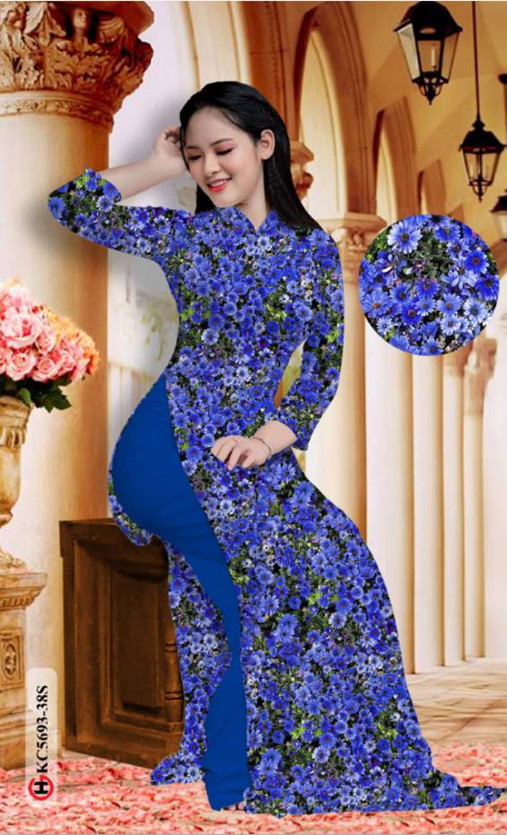 Vải Áo Dài Hoa Nhí Mới Ra AD KC5693