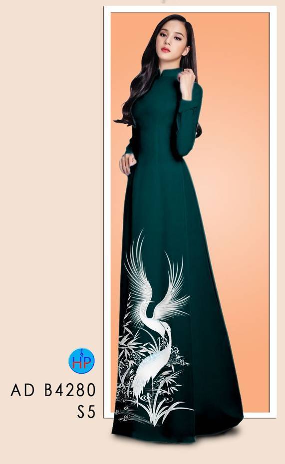 Vải Áo Dài Chim Hạc Độc Đáo AD B4280