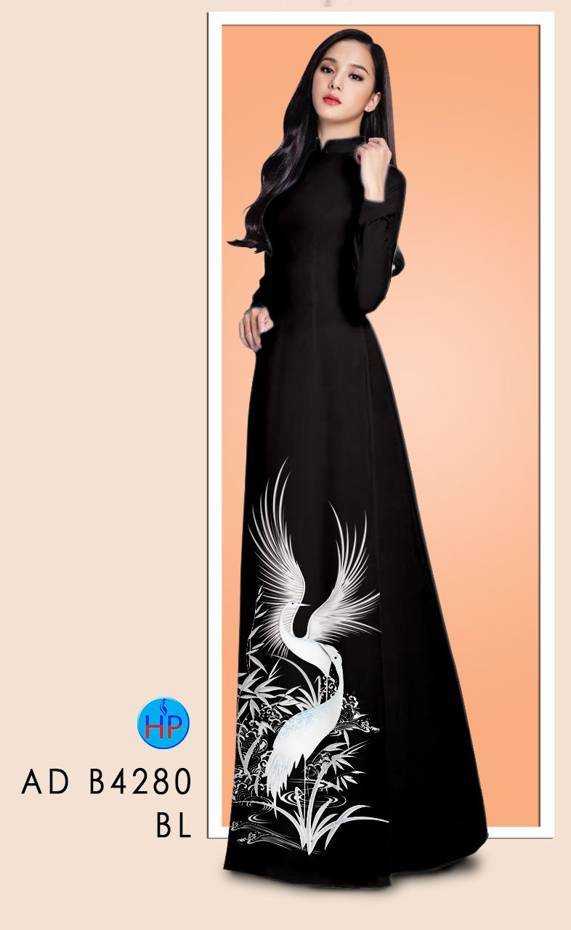 Vải Áo Dài Chim Hạc Độc Đáo AD B4280