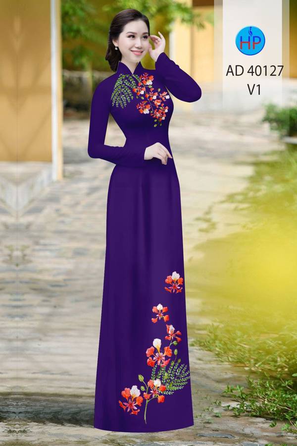 Vải Áo Dài Hoa Phượng Mới Ra AD 40127 39 Vải Áo Dài Hoa Phượng Mới Ra AD 40127