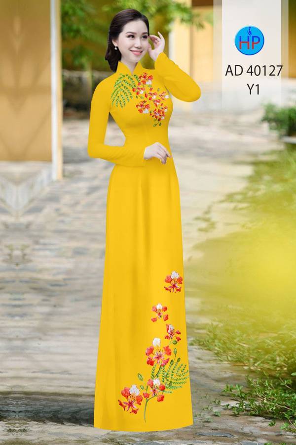 Vải Áo Dài Hoa Phượng Mới Ra AD 40127 38 Vải Áo Dài Hoa Phượng Mới Ra AD 40127