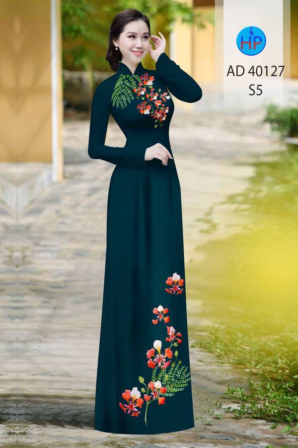 Vải Áo Dài Hoa Phượng Mới Ra AD 40127 43 Vải Áo Dài Hoa Phượng Mới Ra AD 40127