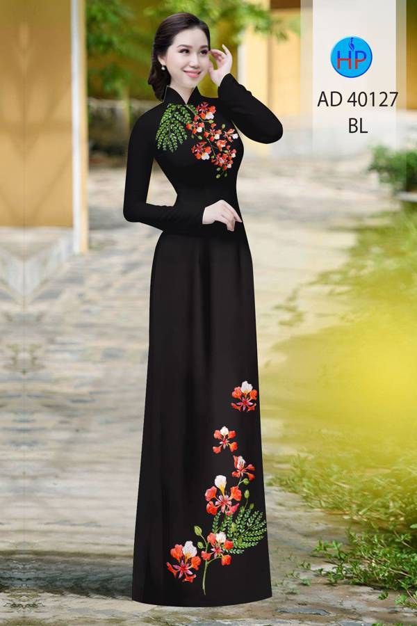 Vải Áo Dài Hoa Phượng Mới Ra AD 40127 48 Vải Áo Dài Hoa Phượng Mới Ra AD 40127