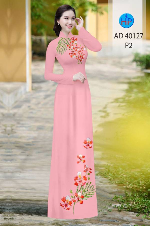 Vải Áo Dài Hoa Phượng Mới Ra AD 40127 51 Vải Áo Dài Hoa Phượng Mới Ra AD 40127