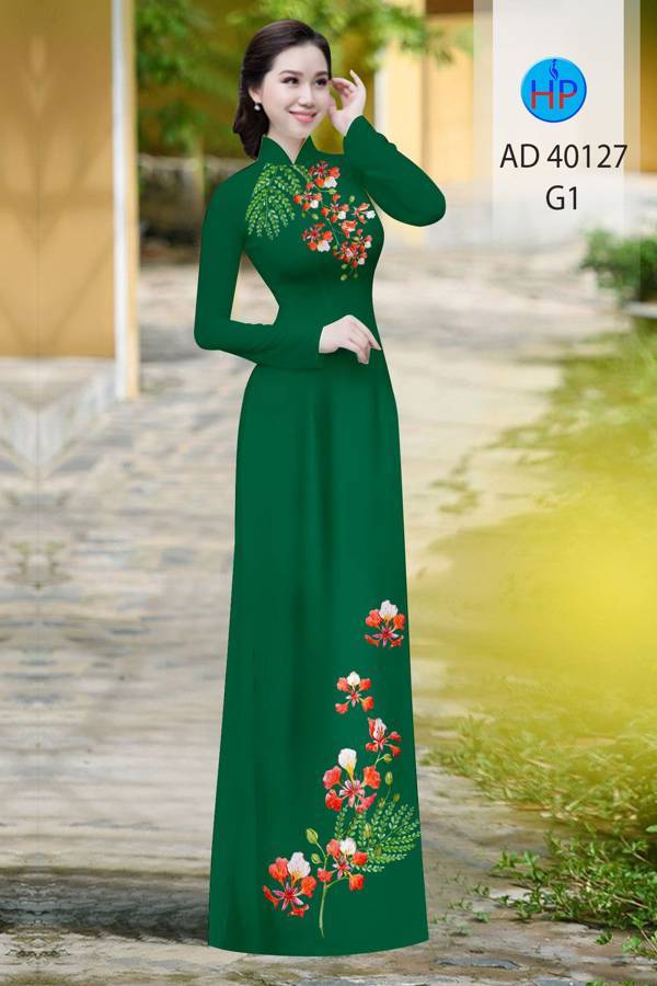 Vải Áo Dài Hoa Phượng Mới Ra AD 40127 49 Vải Áo Dài Hoa Phượng Mới Ra AD 40127