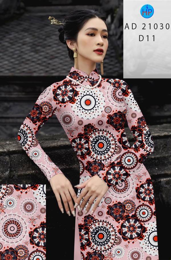 Vải Áo Dài Hoa Văn Độc Đáo AD 21030