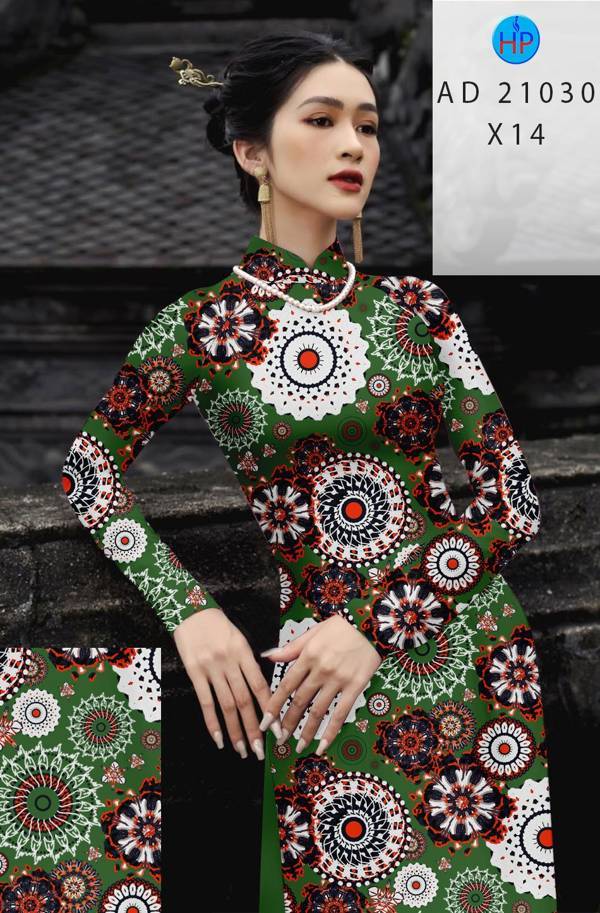 Vải Áo Dài Hoa Văn Độc Đáo AD 21030