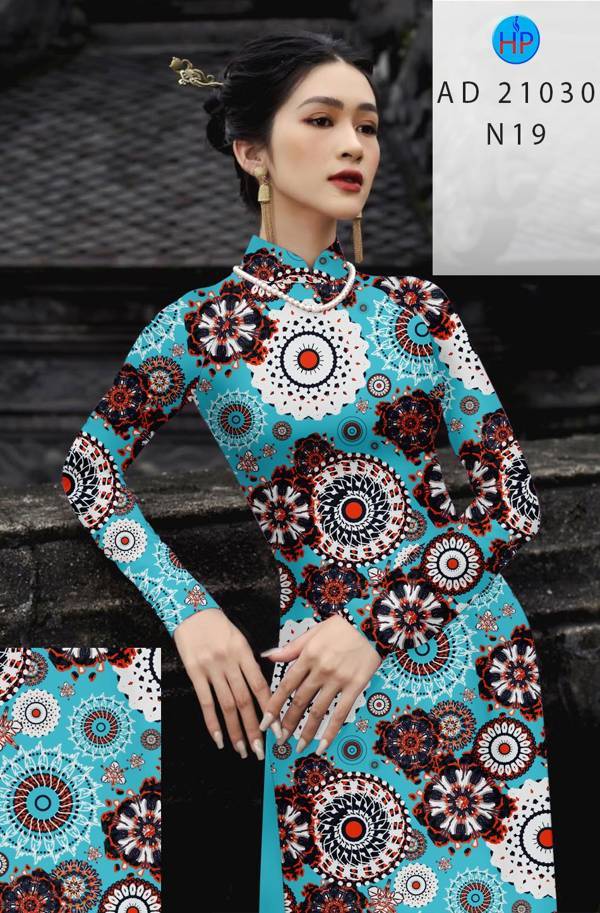 Vải Áo Dài Hoa Văn Độc Đáo AD 21030