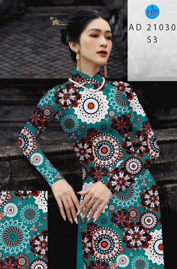 Vải Áo Dài Hoa Văn Độc Đáo AD 21030