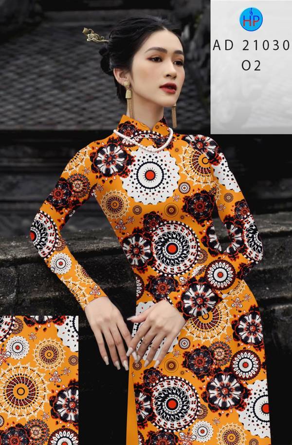 Vải Áo Dài Hoa Văn Độc Đáo AD 21030