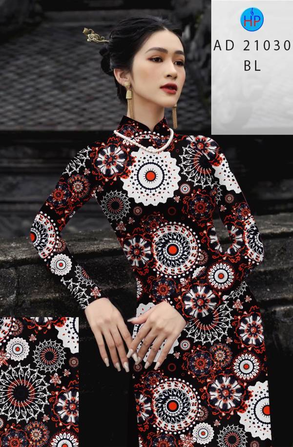 Vải Áo Dài Hoa Văn Độc Đáo AD 21030