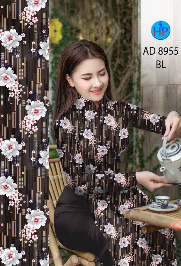 Vải Áo Dài Hoa Đều Mới Ra AD 8955