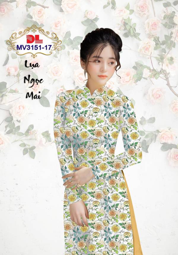 Vải Áo Dài Hoa Đều Độc Đáo AD MV3151